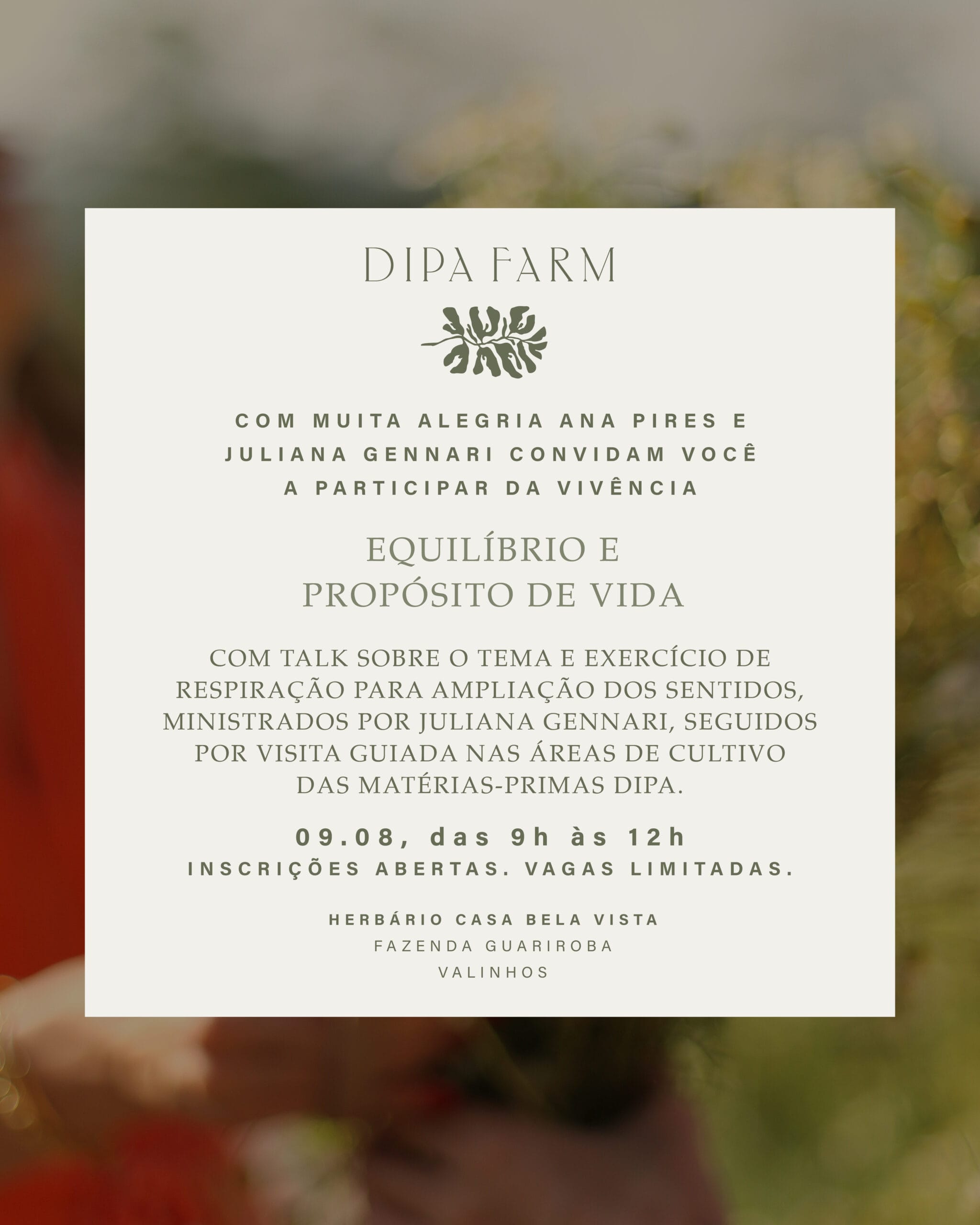 Convite Vivencia Equilibrio e Proposito de vida(1)